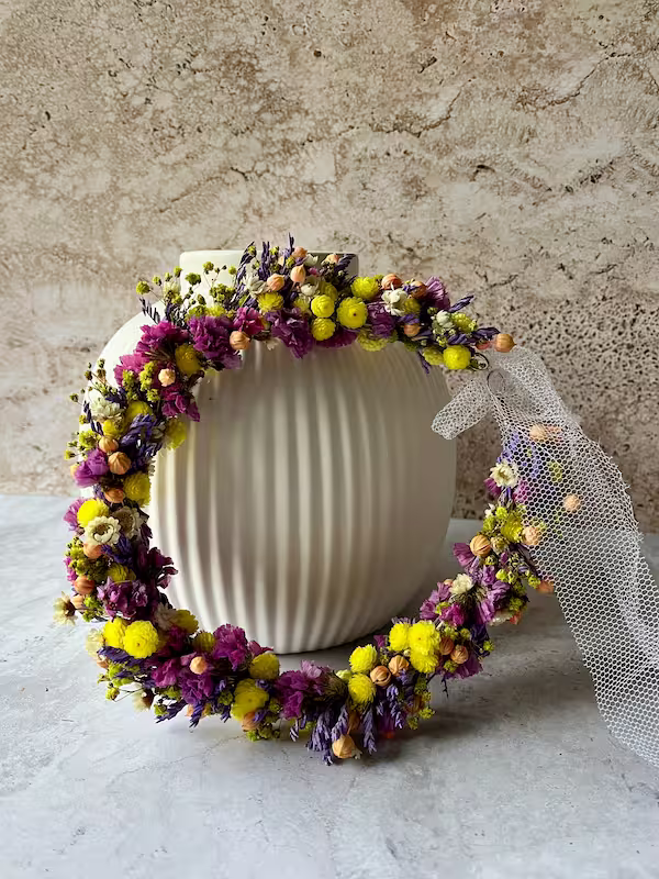 Headband fleurs séchées Roz'Art Créations